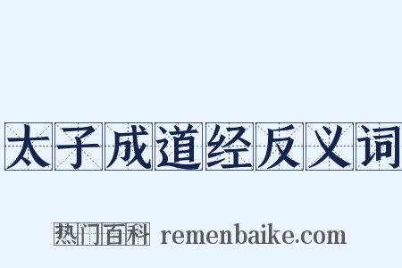 太子成道经反义词是什么意思的图片